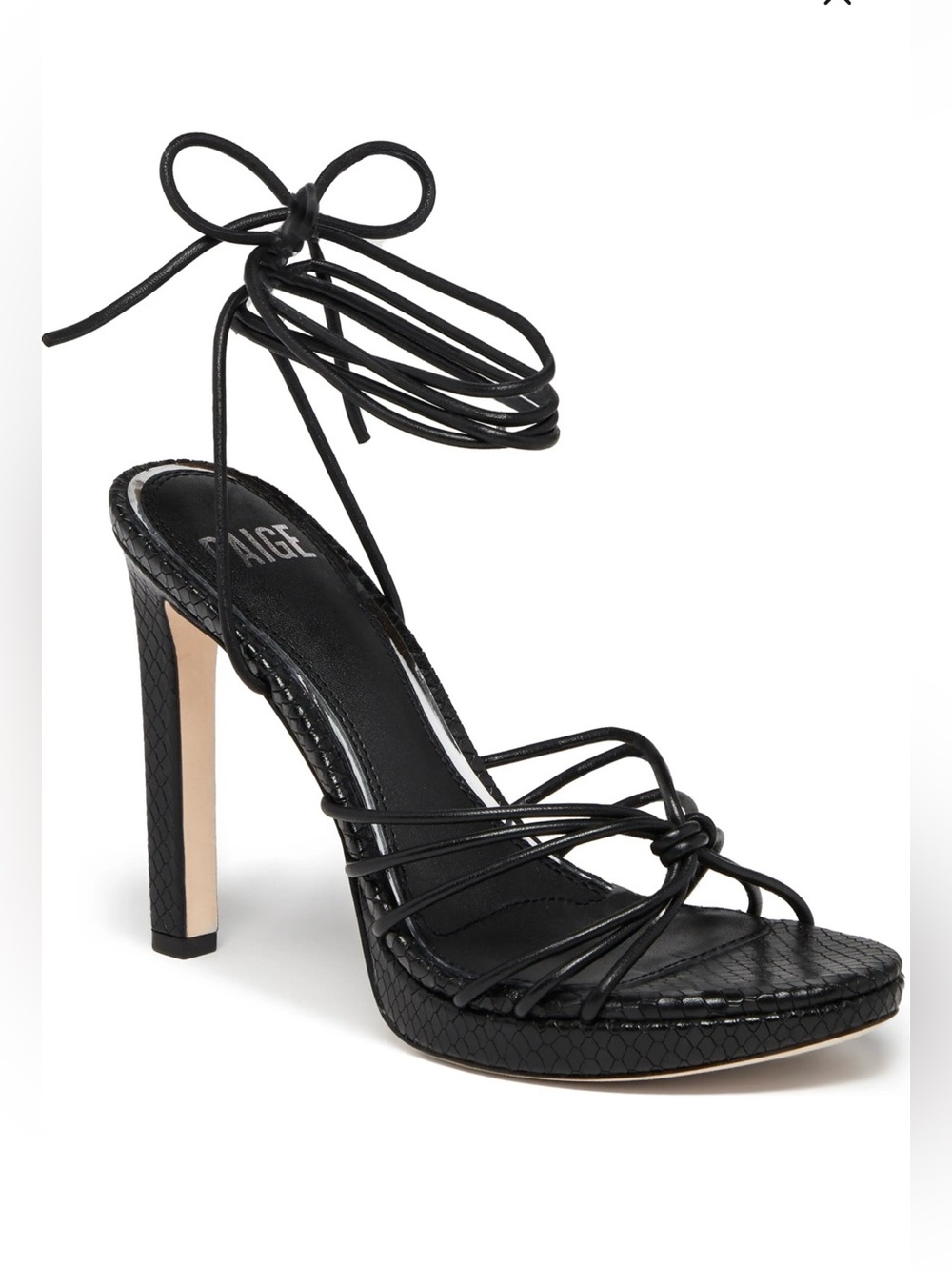 Viola Platform Sandal Ankle Tie Strappy High Heel Sandals. Size 10 | barely worn